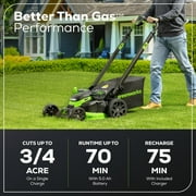 Greenworks 80V 25 Brushless Self-Propelled Dual Blade Mower, 5.0Ah Battery