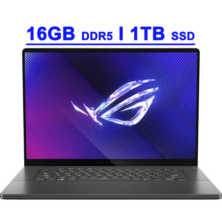 Asus ROG Zephyrus G16 Premium Gaming Laptop 16" 2.5k 2560x1600 OLED 240Hz (DCI-P3 100% 500nits G-SYNC) Intel 16-core Ultra 9 185H 16GB DDR5 1TB SSD GeForce RTX 4070 Backlit Thunderbolt Win11