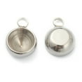 thumbnail image 2 of 202 Stainless Steel Pendant Rhinestone Settings for Pointed Back Rhinestone Half Round Stainless Steel Color 14x10x4.5mmFit for 8mm Rhinestone, 2 of 3
