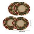 thumbnail image 3 of 4pcs Christmas Linen Placemats Winter Holiday Table Decoration Reusable Waterproof Wipeable Dining Table Mats for Party Supplies Home Restaurant Gatherings, 3 of 6