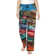 thumbnail image 2 of Lsque Tropical Vacation Essentials Print Women's Pajama Pants, Lounge Pant - Comfortable Home Wear,Elastic Waistband, Stylish Design-Large, 2 of 9