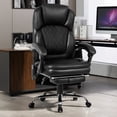 thumbnail image 2 of 400lbs Big and Tall Executive Leather Office Chair with footrest Heavy Duty, Reclining, and Stylish Computer Desk Chair, 2 of 9
