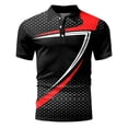 thumbnail image 4 of Sngxgn Men's Short Sleeve Fit Polo Shirt(Red,XXXL), 4 of 4