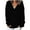 Black, variant on Timegard Womens Sweaters V Neck Long Sleeve Pullover Solid Color Oversized Tops Loose Comfy Blouses