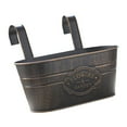 thumbnail image 1 of Balcony Railing Planter Pot Hanging Planter Bucket Vintage Planter Box for Black, 1 of 9