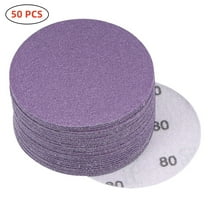 3 Inch Sanding Disc 50Pcs, 80 Grit Sandpaper, Drill Sanding Attachment, Wet Dry Hook and Loop Sandpaper Discs for Random Orbital Sanders, Alumina Sand Paper for Wood, Metal, Automotive