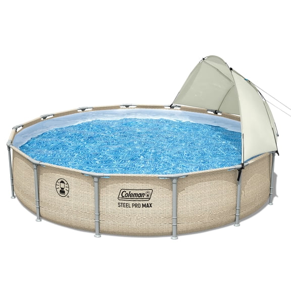 Coleman 10-18 ft Above Ground Outdoor Pool Canopy Sunshade