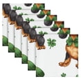 thumbnail image 6 of Qxltty St Patricks Pattern Of Dachshund in A Shamrock Hat Napkins 20×20in Perfect for Parties Dinners Weddings Cocktail Housewarming Cloth Napkins Set of 6, 6 of 8