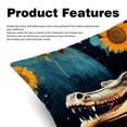 thumbnail image 2 of Crocodile Set of 2 Velvet Throw Pillow Covers with Unique Patterns in 16x16, 18x18, 20x20 Inches for Throw Pillow Inserts for Various Occasions, 2 of 6