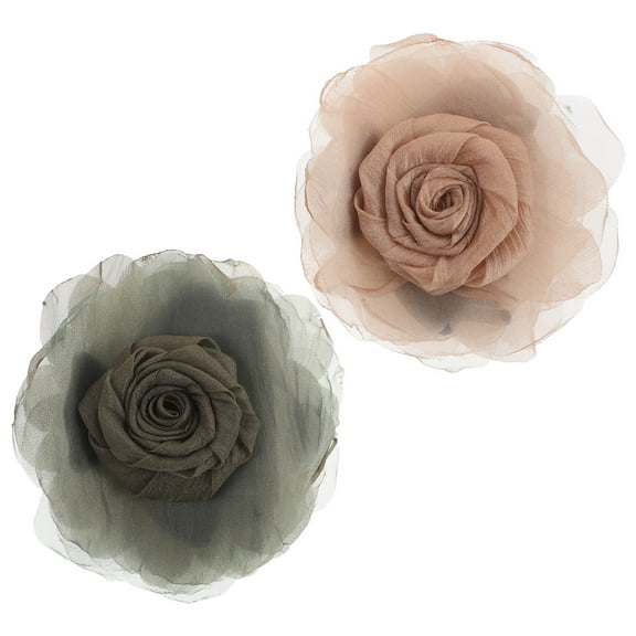 OFFIGAM 2Pcs Unique Design Rose Flower Hair Claw Clips Strong Hold Decorative Hair Accessories