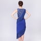 thumbnail image 4 of Vestido Sunnimix con Flecos Azul XL Vestidos de Baile Latino para Mujer, 4 of 8