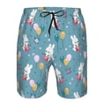thumbnail image 4 of Naloa Rabbit And Balloon Men's Beach Shorts, Surfing shorts, Swim trunks, Quick Dry Swim Trunks for Surfing Beach Fun -, 4 of 9