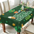 thumbnail image 4 of 60"x120" St Patrick's Day Clover Tablecloth, Waterproof Washable Polyester Square Table Cover, Durable Tablecloth for Kitchen Dining Table Party Decor, 4 of 7