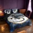 thumbnail image 2 of Manfei Retro Dragon Animals 7-Piece Twin Bedding,Vintage Starry Sky Bedding Comforter Set,Blue Gray,Black Reversible, 2 of 6