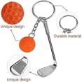 thumbnail image 3 of 9 Pcs Fashionable Metal Golf Keychain Golf Key Rings, Mini Golf Keychain Golf Keyring Gift For Man, Woman, Kid, 6 Colors, 3 of 5