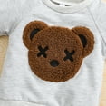 thumbnail image 5 of Autumn 2Pcs Baby Boys Tracksuit Clothes Sets Outfits Cartoon Bear Long Sleeves Sweatshirt Elastic Waist Pants 1-5Y, 5 of 7