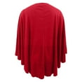 thumbnail image 5 of BUWTTED Women's Elegant Shawl Wraps Soft Open Front Poncho Sweater for Spring Fall Winter Red One Size, 5 of 5