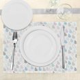 thumbnail image 3 of Ambesonne White Place Mats Set of 4, Droplets, Standard Size, Multicolor, 3 of 6