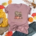 thumbnail image 2 of Odeerbi Womens Tops Going Out Tops 2025 Casual Thanksgiving Print Pullover Short Sleeve T-Shirt Shirt Pink, 2 of 7