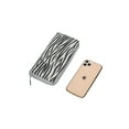 thumbnail image 6 of Daisy Rose Zebra Print Unisex PU Vegan Leather Zip Clutch Wallet, Grey, 6 of 6
