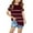 Wine, variant on CHEEREAM Girls Casual Short Sleeve T Shirts Kids Loose Soft Striped Color Block Tunic Tops Tees Blouses Size 3-14 Years