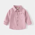 thumbnail image 4 of NIEWTR Boys Shirts Little Big Boys Long Sleeve Button Down Casual Dress Shirt with Pocket（Purple,3-4 Years), 4 of 4