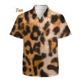 thumbnail image 4 of Camisas de lujo con estampado de leopardo para hombre, blusa ajustada de manga corta, elegante blusa de club con solapa abotonada, ropa de calle para hombre, camiseta cómoda, 4 of 4