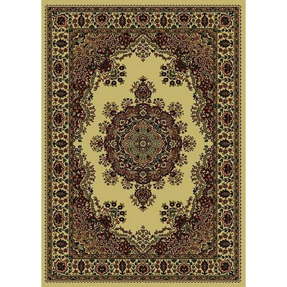 Vitaly Mesopotamia Area Rug 1191 Ivory Medallion Floral 3' 3" x 4' 11" Rectangle