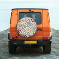 thumbnail image 2 of Fotbe Trendy Floral Design Spare Tire Cover Thickening Universal Fit for Jeep, Trailer, RV, SUV, Truck, Tough Tire Wheel Soft Cover-16 inch, 2 of 9