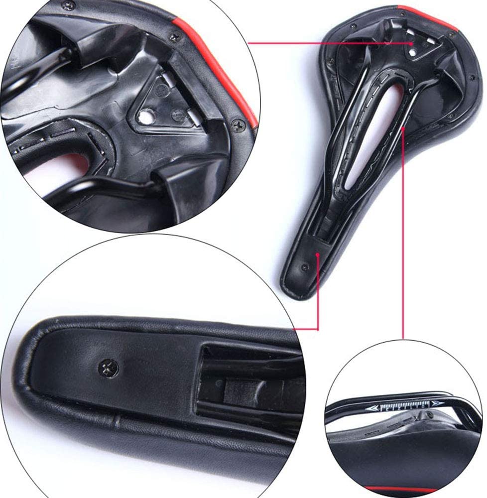 EZGO Bike Seat Mountain Bicycle Seat Saddle Breathable Soft Padded with Hollow Central Relief Zone Black - image 2 of 5