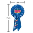 thumbnail image 2 of Beistle 3 1/4" x 6 1/2" MVP Rosette Blue 3/Pack RS188, 2 of 3