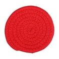 thumbnail image 1 of Harpily Daily Deals Clearance, Kitchen Placemats Cotton Rope Woven Meal Mat Circular Cotton Thread Woven Cup Mat Pot Mat Kitchen Table Thickened Insulation Mat, 1 of 4
