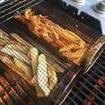thumbnail image 5 of Rungungde BBQ Net Tube - Rolling Grilling Basket, Greatest Basket Ever, Stainless Steel Wire Mesh Cylinder Grill Portable Outdoor Camping Non-stick Barbecue Bag for Fish Vegetable (1pc/7.87in), 5 of 8