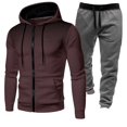 thumbnail image 3 of TINZ Men's Suits Winter Hooded Tracksuit Set With Dot Print Zip Up Jacket And Pants For Casual Sports Wear Mens Suits Slim Fit Suit Men Wool, 3 of 3