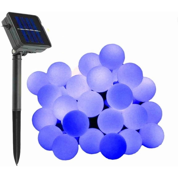 LINLIN Soalr Outdoor Ball String Lights, 23ft 50 LED Soalr Globe Fairy Light Outdoor Waterproof String Lights for Christmas Tree Party Wedding Garden Decorate