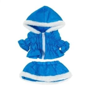 Light Blue Parka and Skirt Outfit 14-18 Inch Plush Toy Winter Clothing Light Blue Parka and Skirt Outfit 14-18 Inch Plush Toy Winter Clothing