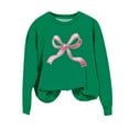 thumbnail image 5 of dazeni Cute Bowknot Sweatshirs for Teen Girls Oversized Crewneck Sweatshirts Casual Long Sleeve Pullover Blouse, 5 of 7