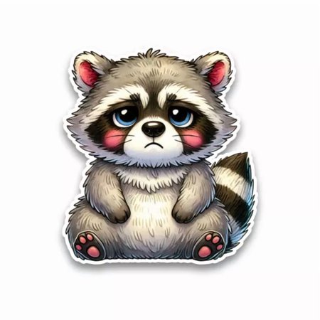 DOPASTICKER Grumpy Animal Cute Animal Sticker Decal Car Window Scrapbook Phone Decal Water Bottle Stickers Cars Stickers Water Bottle Stickers For Kids