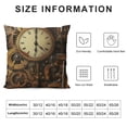 thumbnail image 5 of JRXY  Vintage Steampunk Throw Pillow Cover Case Ancient Gears Decorative Pillowcase Cushion for Couch Sofa Bedroom Livingroom Kitchen and Car  White, 5 of 5