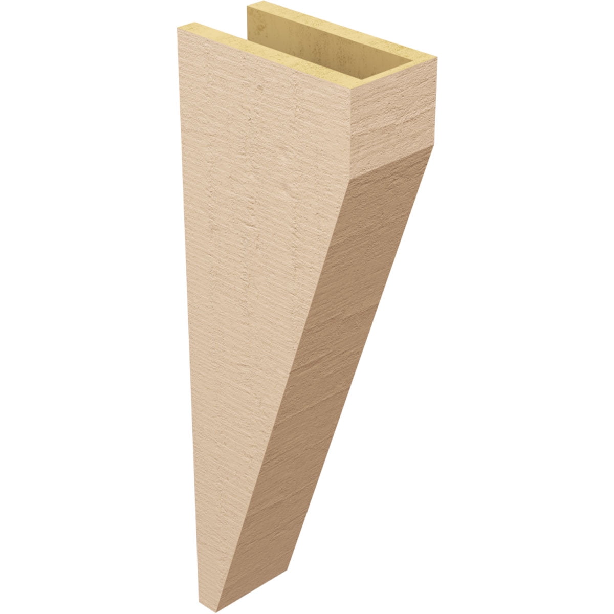 5"W x 10"D x 30"H Thin Concord Rough Cedar Woodgrain TimberThane Corbel, Primed Tan