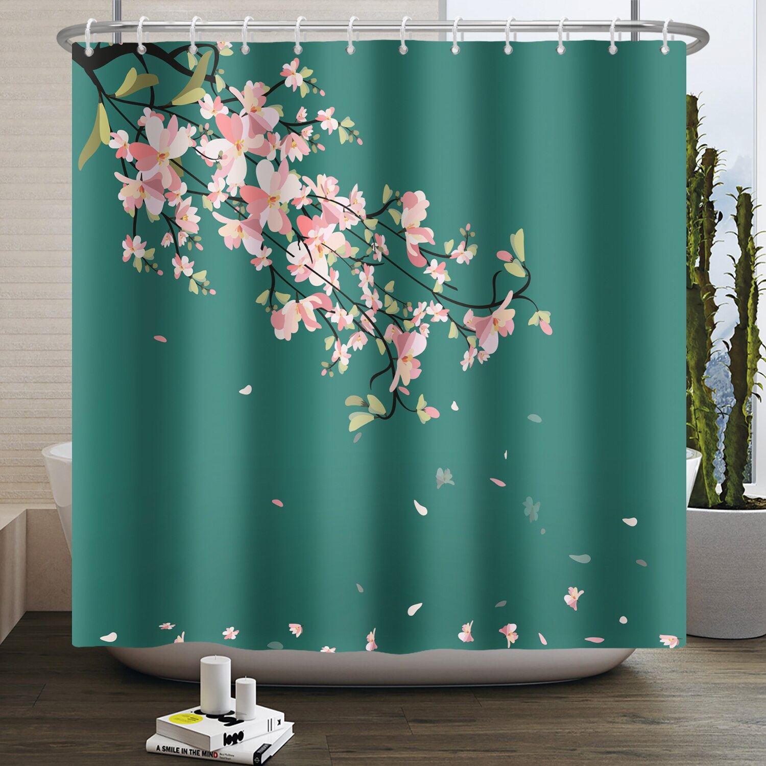 Chinese Plum Blossom Shower Curtain For Bathroom Curtains Fabric Art