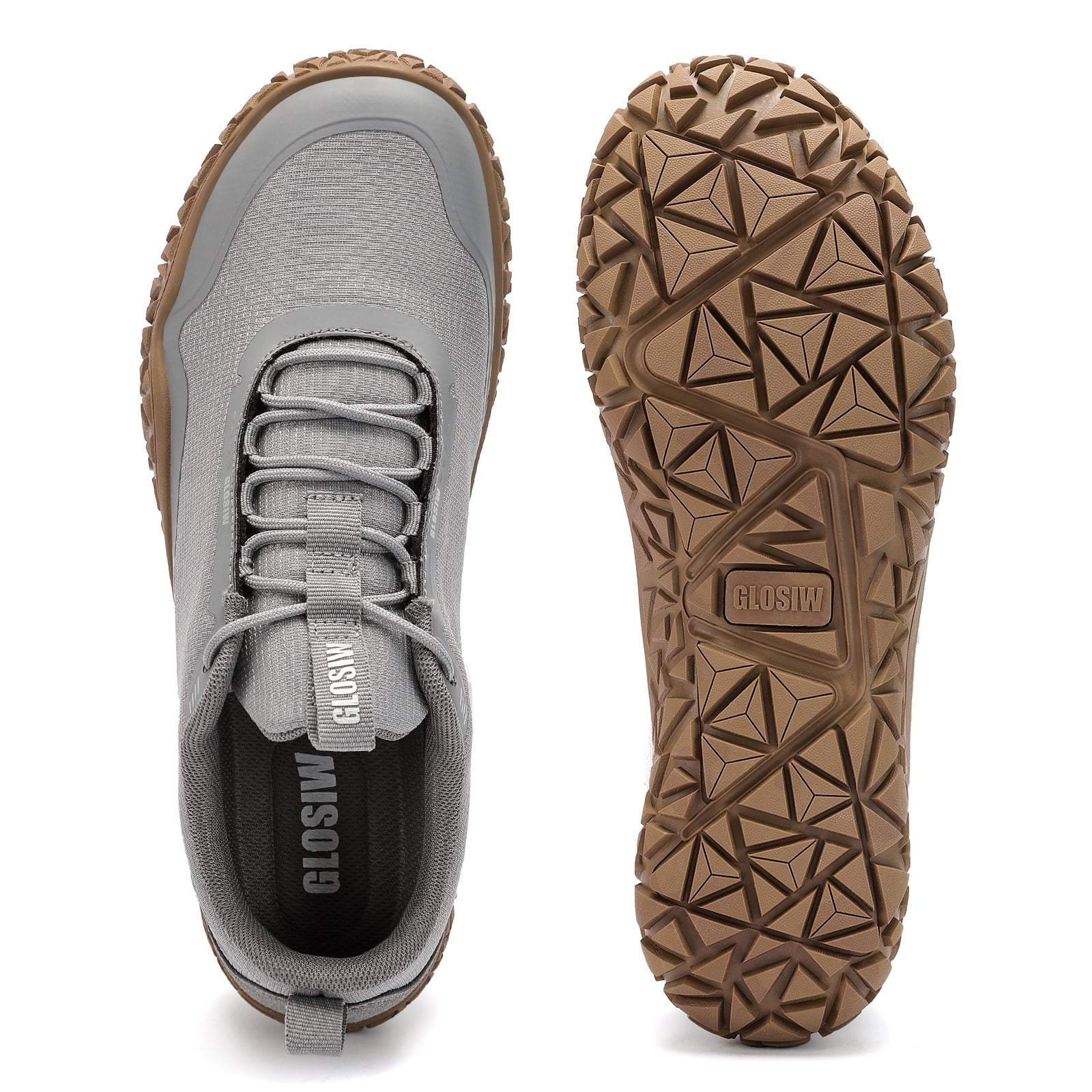 GLOSIW men Sneakers,Wide Toe Box Shoes men Zero Drop Barefoot Shoe Men Trail Running Shoe Non-Slip Lightweight Walking Hiking Shoes Cross-training