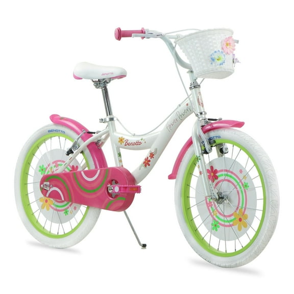 Bicicleta Benotto Cross Flower Power R20 1v Niña Frenos V blanco