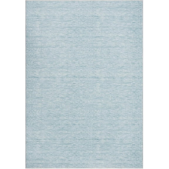 Â 9x12 Area Rug, Machine Washable Low Pile Non-Slip Floor Rug, Lightweight Polyester Area Carpet for Living Room, Bedroom, Dining Room, Office,Blue