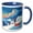 Blue/White, variant on 3drose, Vail, Colorado. Skiing in America. Cool Art Gift for Girls, Women, 11oz Mug
