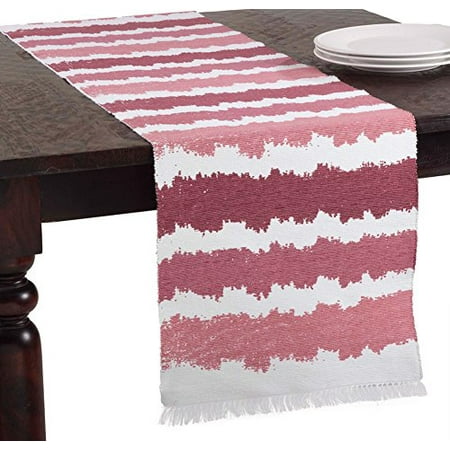 

La Spezia Ribbed OmbrÃ© Cotton Table Runner (rouge)