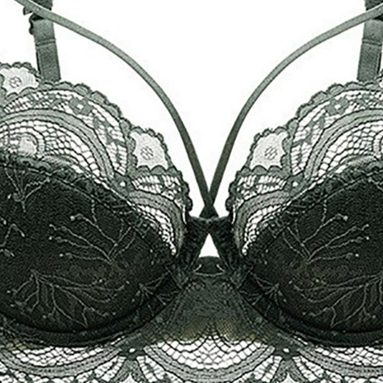 Hesxuno Bras for Women Sexy Womens French Sexy Gathering Large Size Bra Set  Ultra-Thin Big Breasts Shows Small Collection 