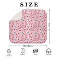 thumbnail image 4 of Pink Cow Milk Strawberry Pattern Dish Drying Mat for Kitchen 1 Pack, Ultra Absorbent Microfiber Dishes Drainer Mats,16"x18", 4 of 6