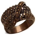 thumbnail image 1 of Women IP Coffee Light Brass Ring with AAA Grade CZ in Light Coffee - Size 6, 1 of 1