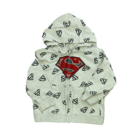 

Pre-owned Superman Boys Gray | Blue | Red Hoodie size: 18 Months